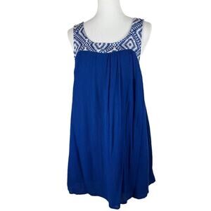 Jack by BB Dakota Aztec Yoke Swing Babydoll Dress Size Medium